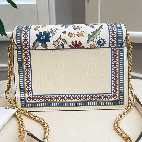 🌈🌸NeW! Tory Burch Robinson Floral Shoulder Bag - Picture 7 of 14